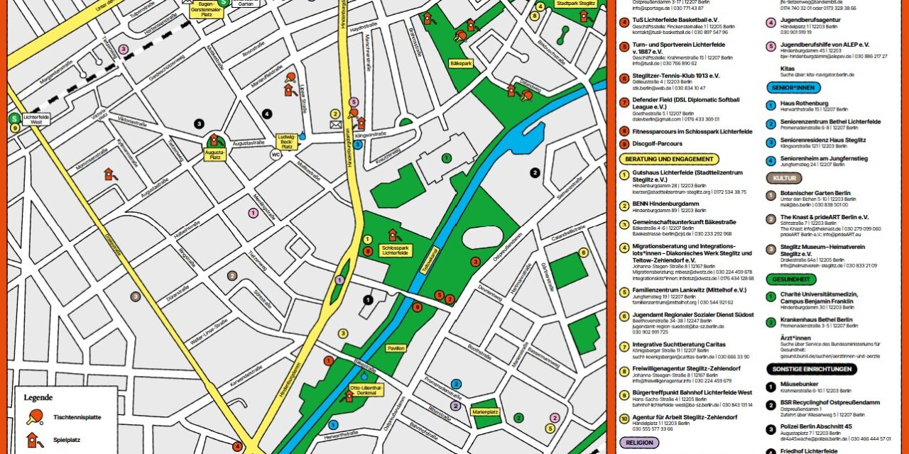 Karte zeigt den Hindenburgdamm-Kiez